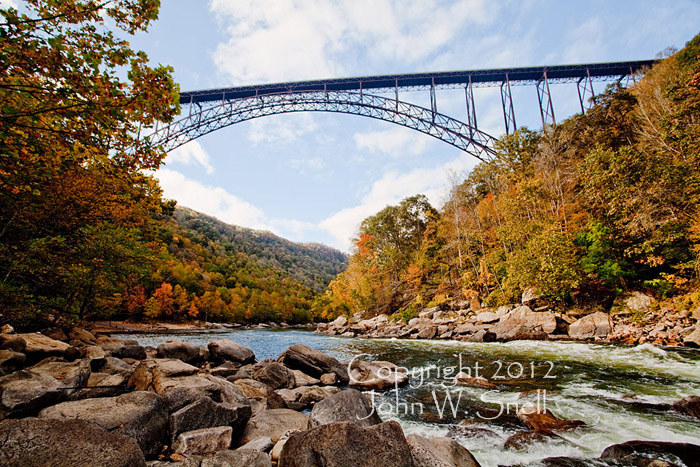 Looking Bup at New River Bridge